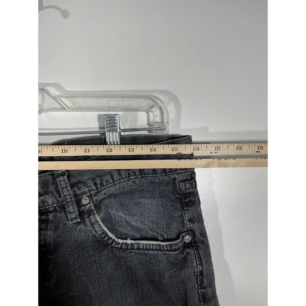 HUGO BOSS Orange Label Jeans HB1 Dark Gray Button Fly Straight Leg Denim 33x32